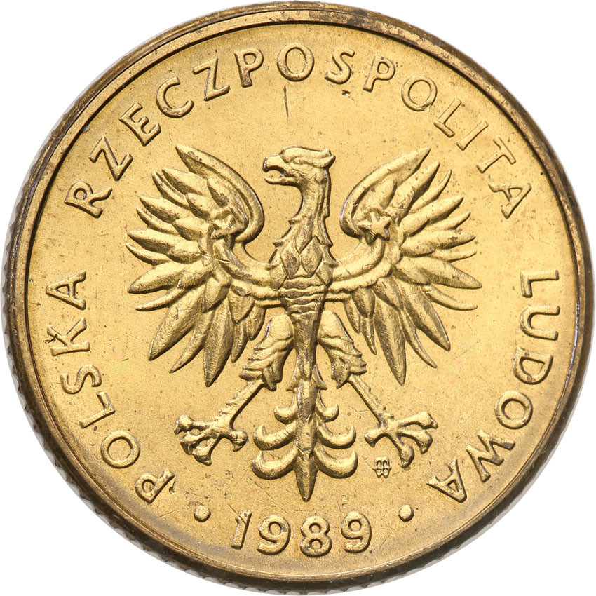 PRL. PRÓBA mosiądz 10 złotych 1989