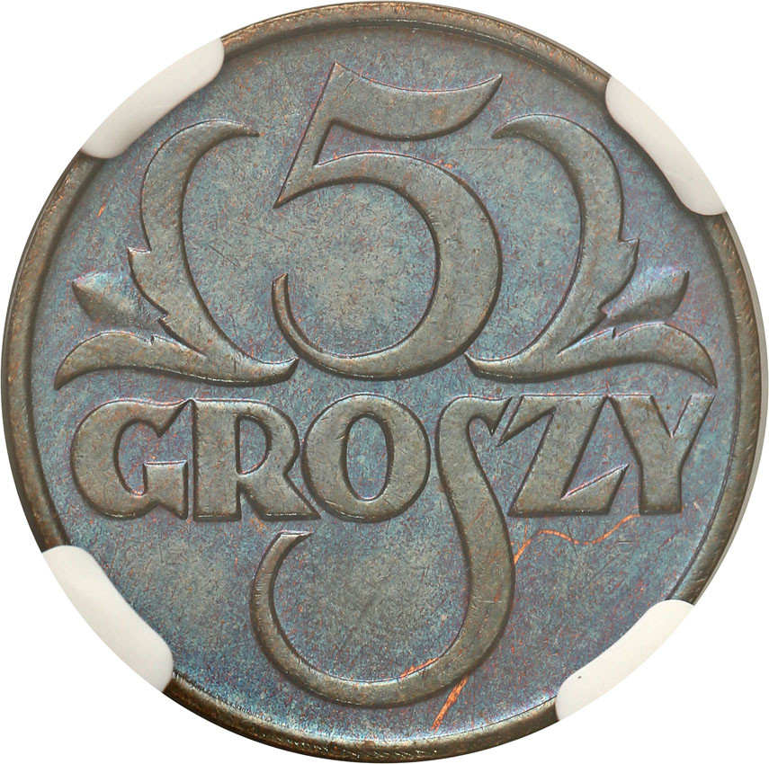 II RP. 5 groszy 1935 NGC MS66 BN (MAX)