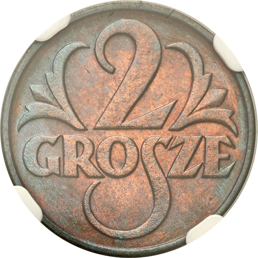 II RP. 2 grosze 1936 NGC MS66 BN (MAX)