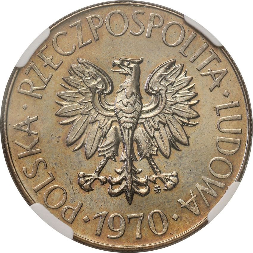 PRL. 10 złotych 1970 Kościuszko NGC MS64