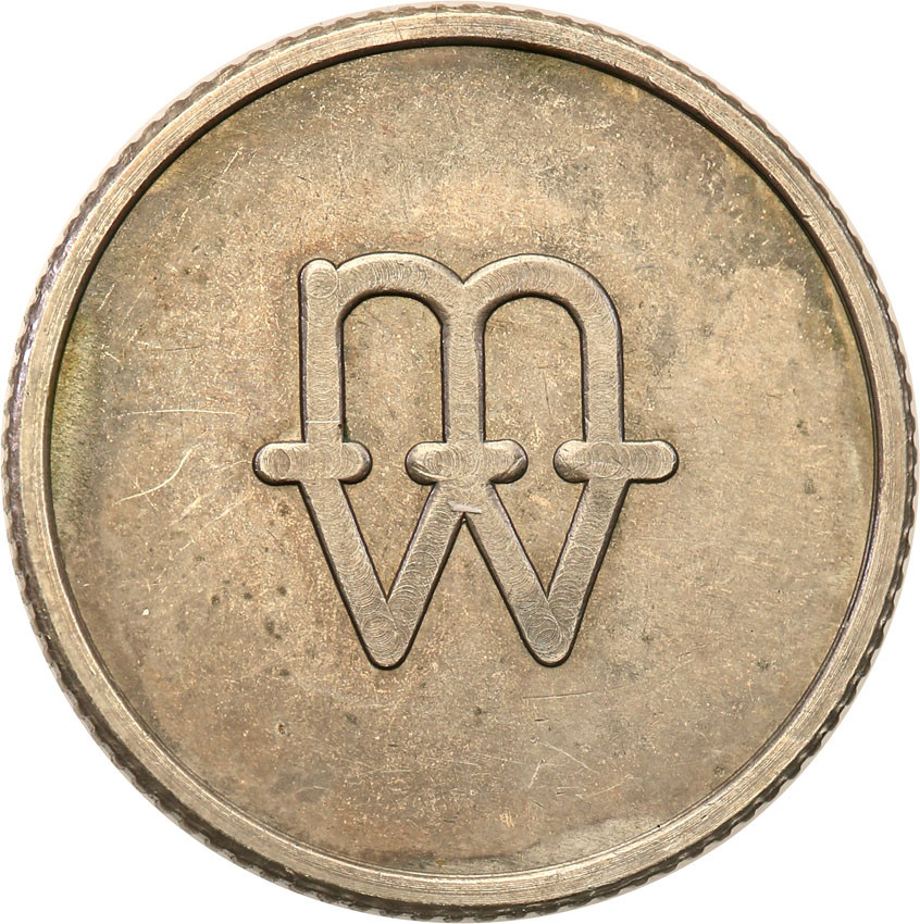 III RP. PRÓBA TECHNOLOGICZNA do nieznanej monety miedzionikiel Mennica Warszawska  - MW / F