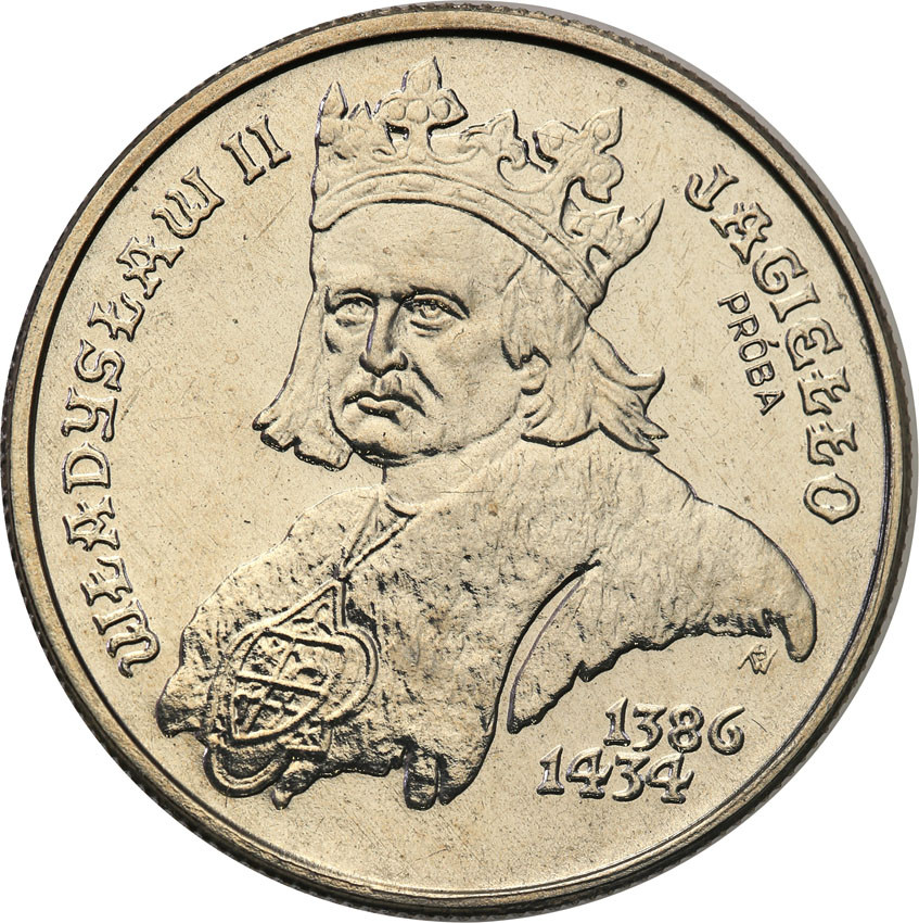 PRL. PRÓBA Nikiel 500 złotych 1989 Władysław Jagiełło