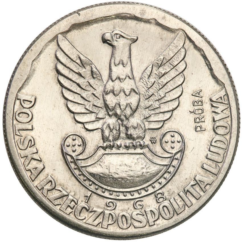 PRL. PRÓBA Nikiel 10 złotych 1968 Wojsko Ludowe