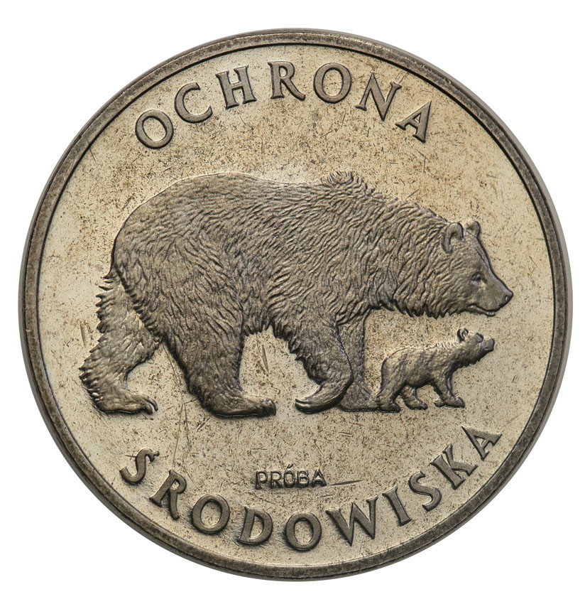 PRL. PRÓBA Nikiel 100 złotych 1983 Niedźwiedzie
