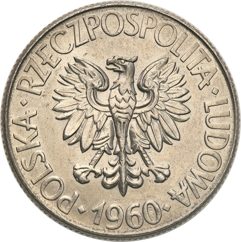 PRL. PRÓBA Nikiel 10 złotych 1960 Kościuszko