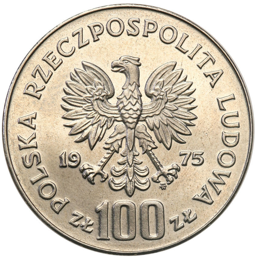 PRL. PRÓBA Nikiel 100 złotych 1975 Helena Modrzejewska
