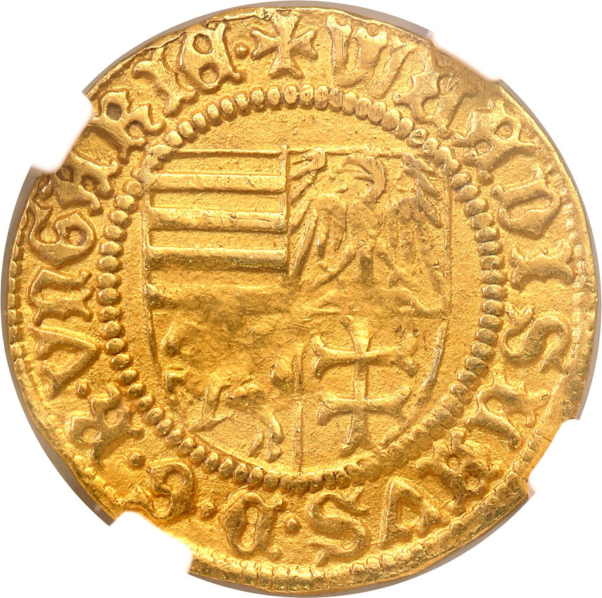 Władysław Warneńczyk (1440-1444). Goldgulden (floren) bez daty (1441), Hermanstadt (Sibiu) NGC MS62