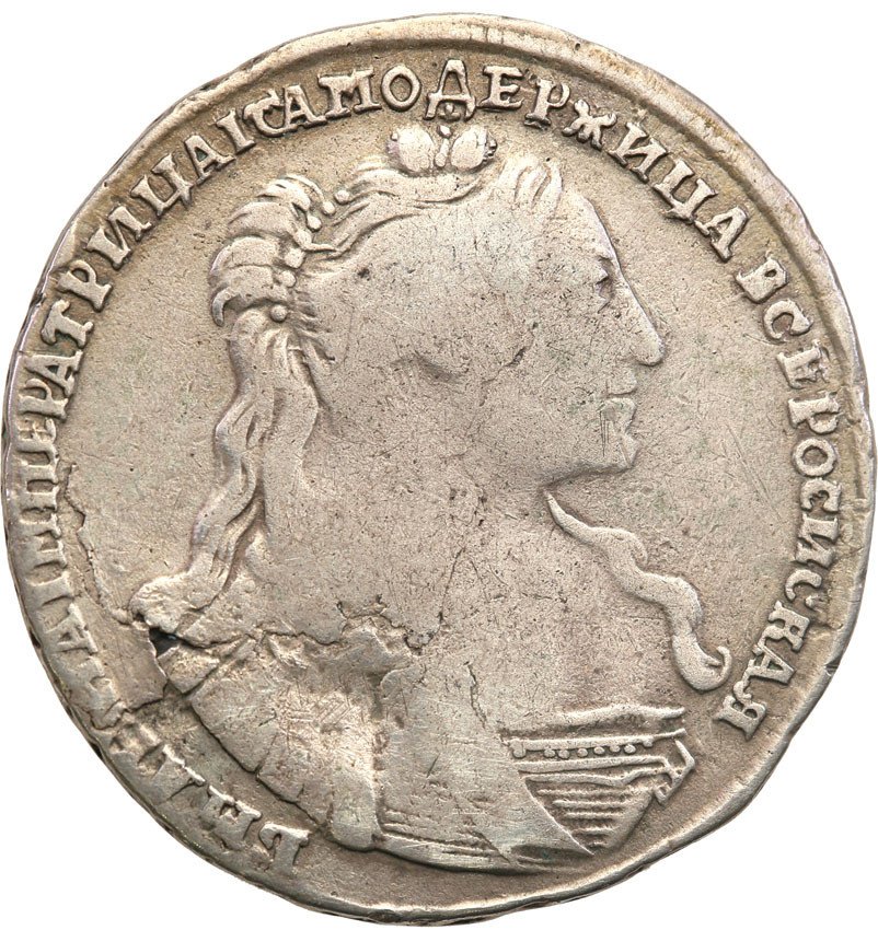 Rosja. Anna. Połtina (1/2 rubla) 1737, Kadaszewski Dwor (Moskwa)