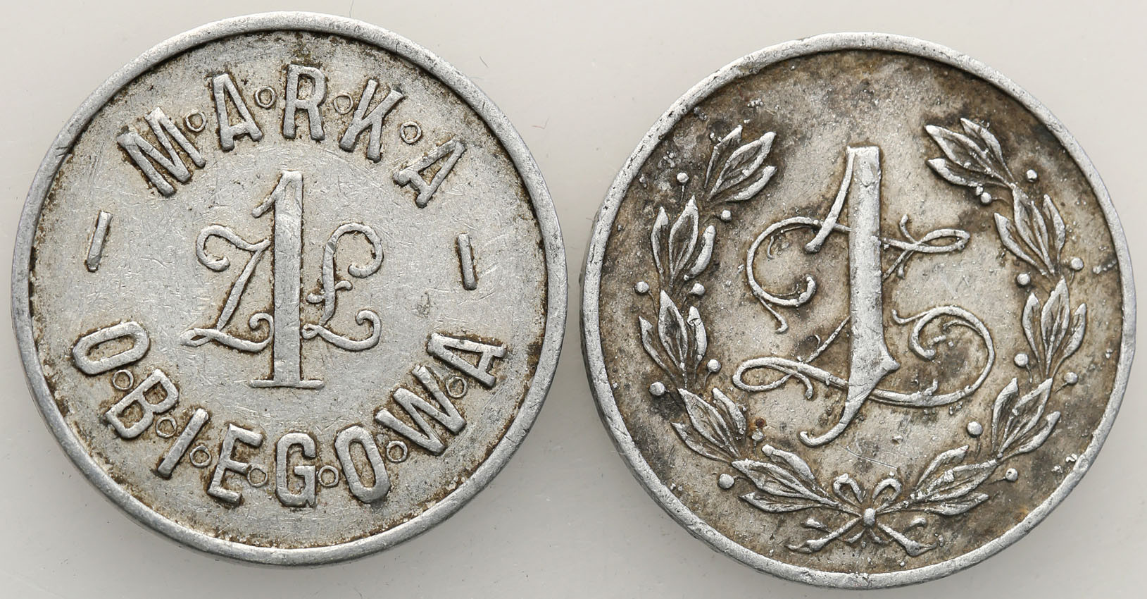 II RP. Spółdzielnia Wojskowa. 1 złoty, zestaw 2 monet