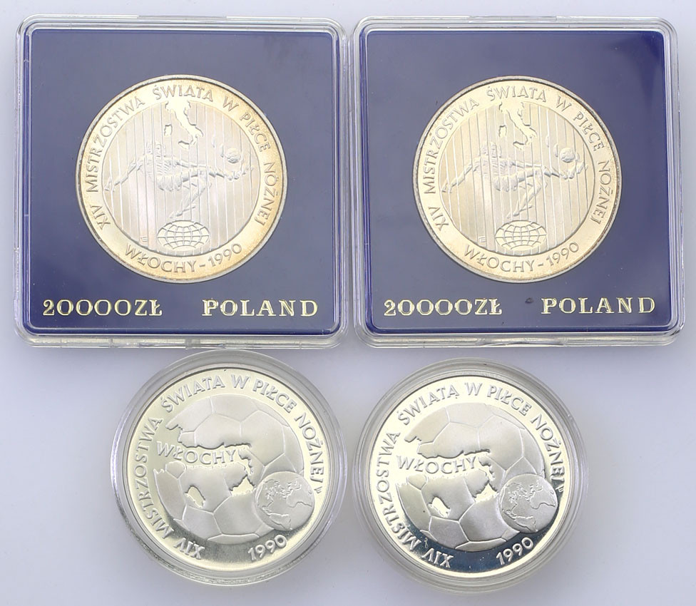 PRL. 20.000 złotych 1989, zestaw 4 monet