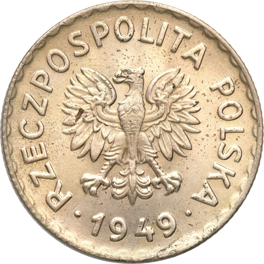 PRL. PRÓBA miedzionikiel 1 złoty 1949