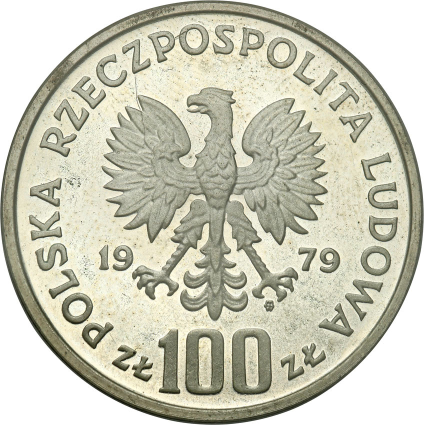 PRL. PRÓBA srebro 100 złotych 1979 Kozica