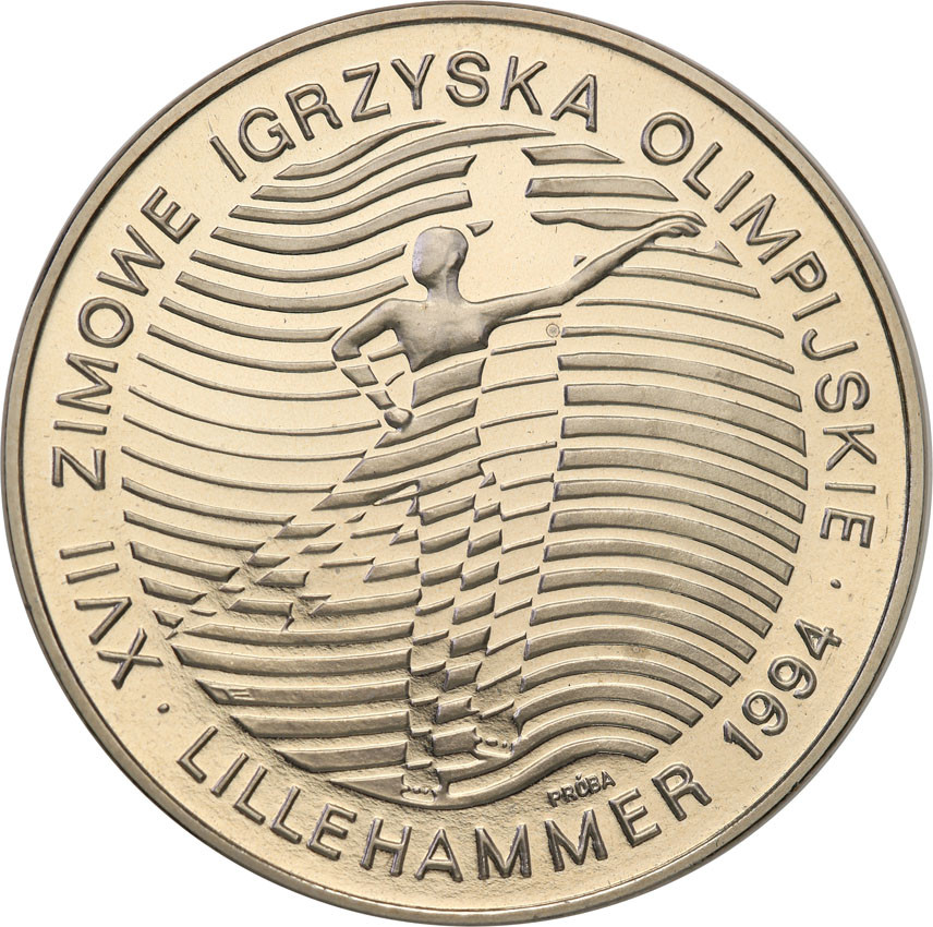 III RP. PRÓBA Nikiel 300.000 złotych 1993 XVII Zimowe IO. Lillehammer