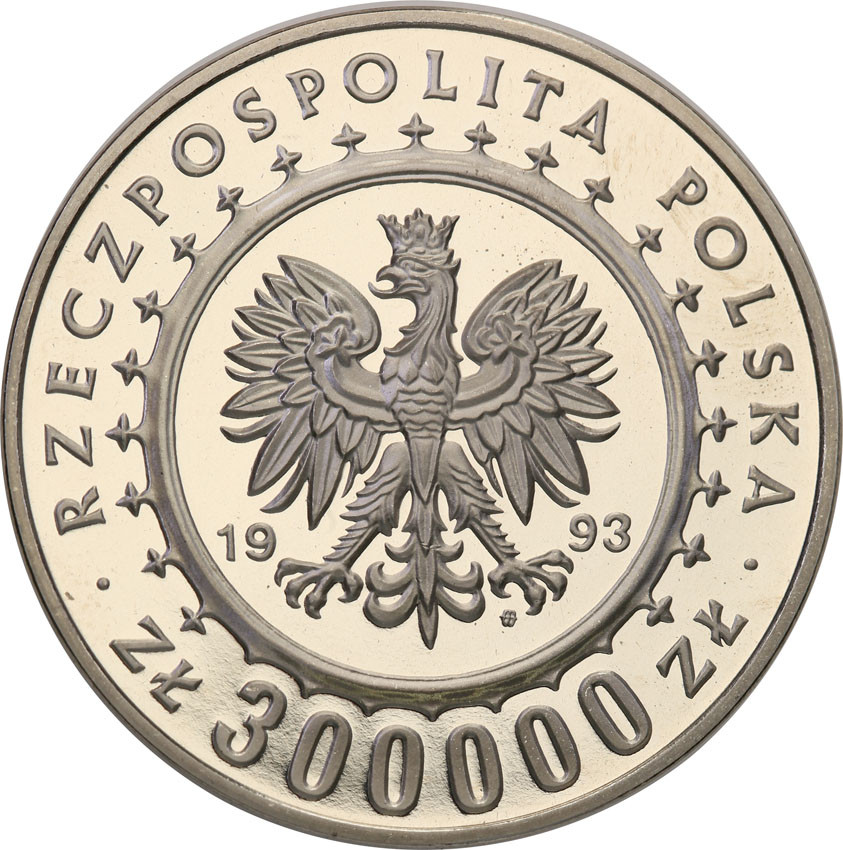 III RP. PRÓBA Nikiel 300.000 złotych 1993 Zamek w Łańcucie
