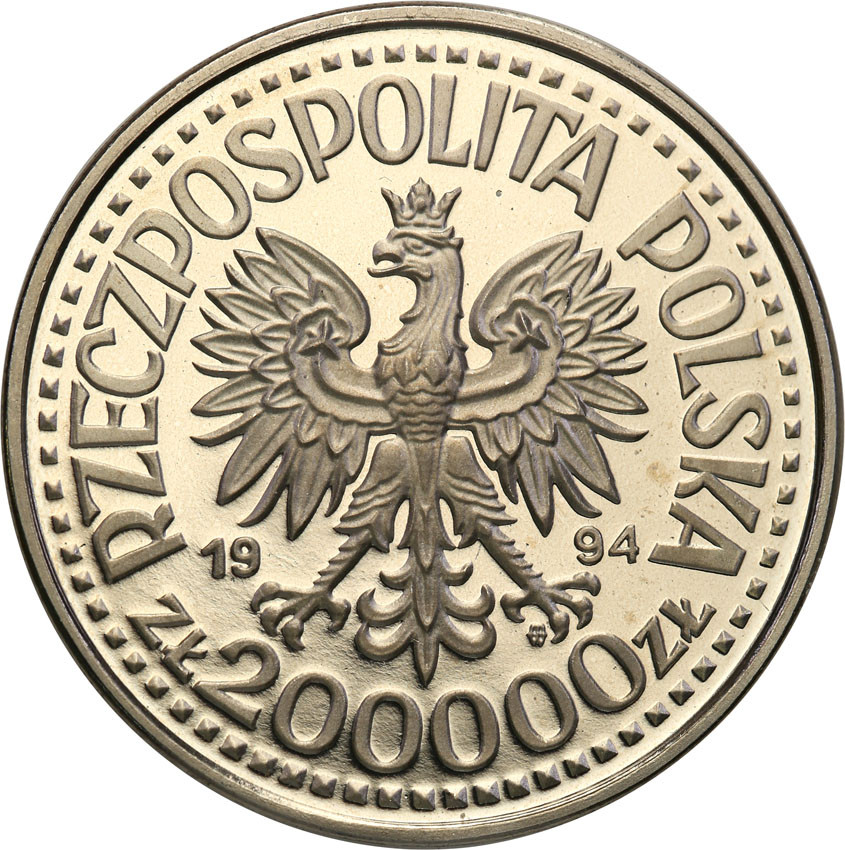 III RP. PRÓBA Nikiel 200.000 złotych 1994 Monte Casino