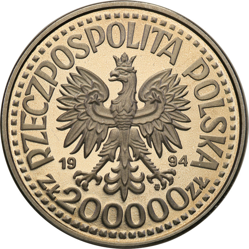 III RP. PRÓBA Nikiel 200.000 złotych 1994 Inwalidzi