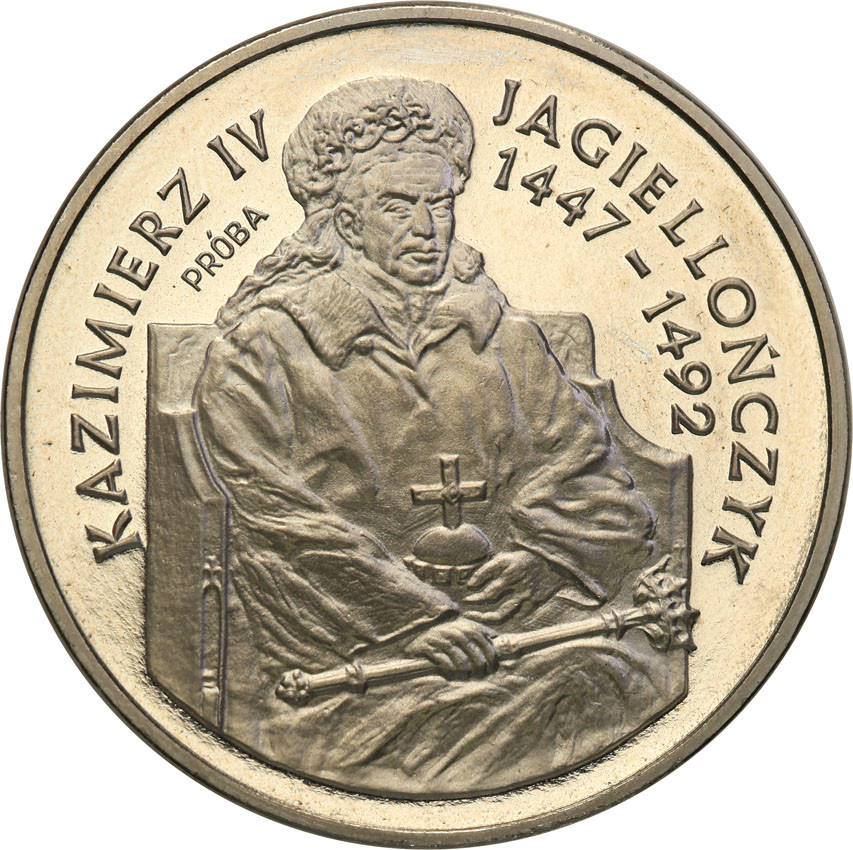 III RP. PRÓBA Nikiel 200.000 złotych 1993 Kazimierz Jagiellończyk - półpostać