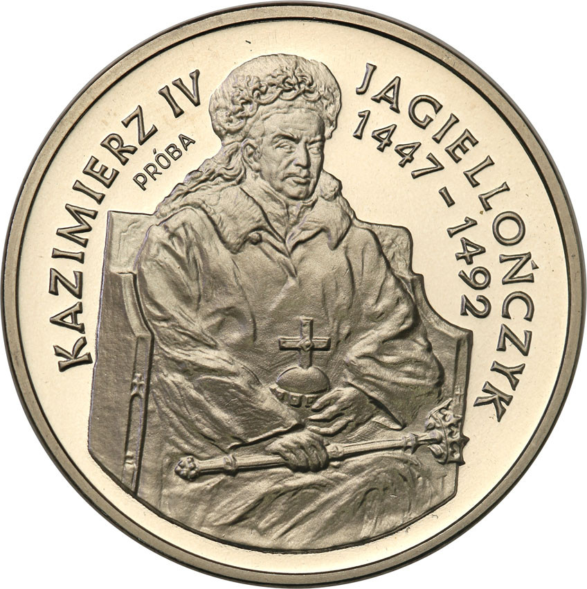 III RP. PRÓBA Nikiel 200.000 złotych 1993 Kazimierz Jagiellończyk - półpostać