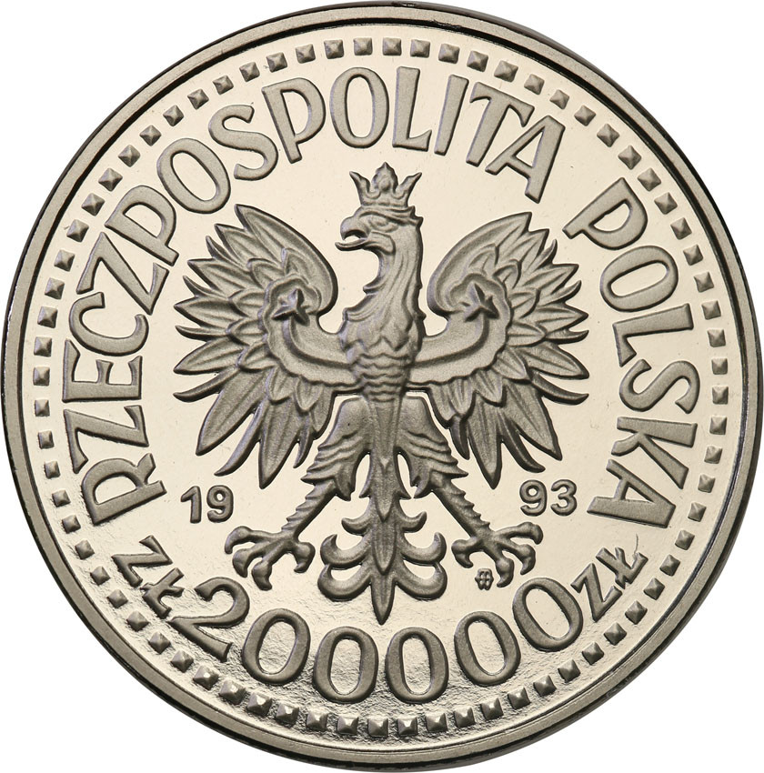 III RP. PRÓBA Nikiel 200.000 złotych 1993 Ruch Oporu