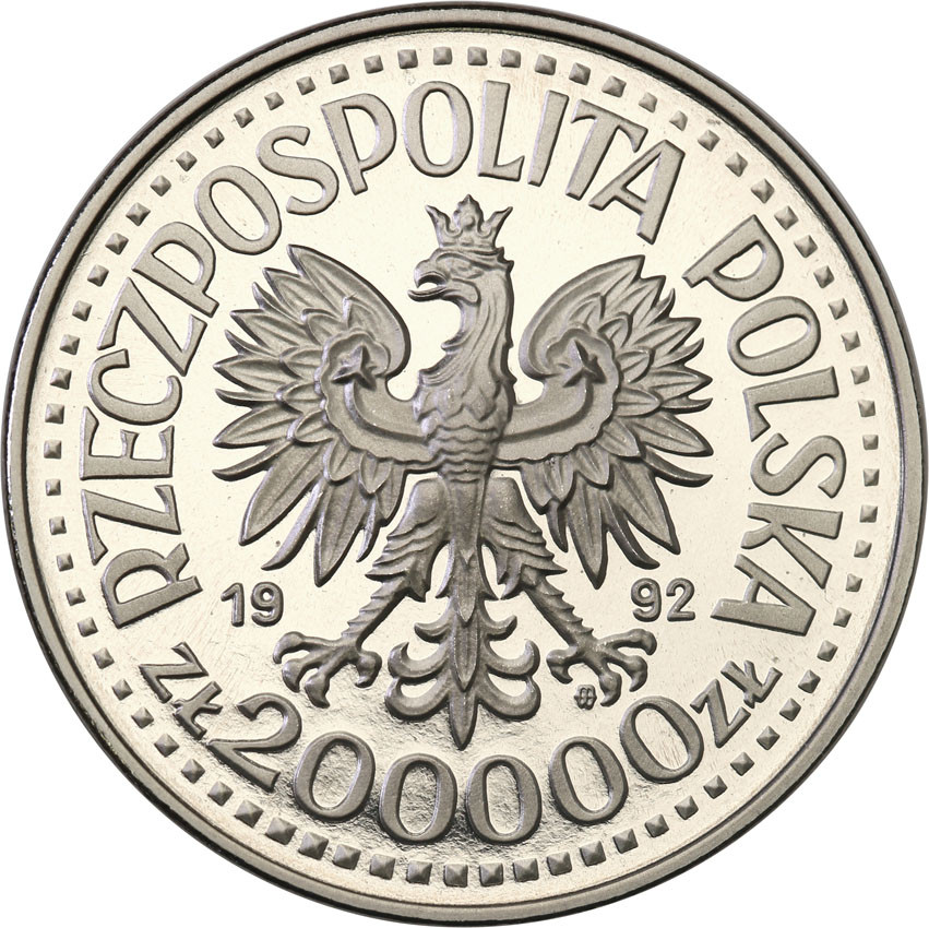 III RP. PRÓBA Nikiel 200.000 złotych 1992 Konwoje