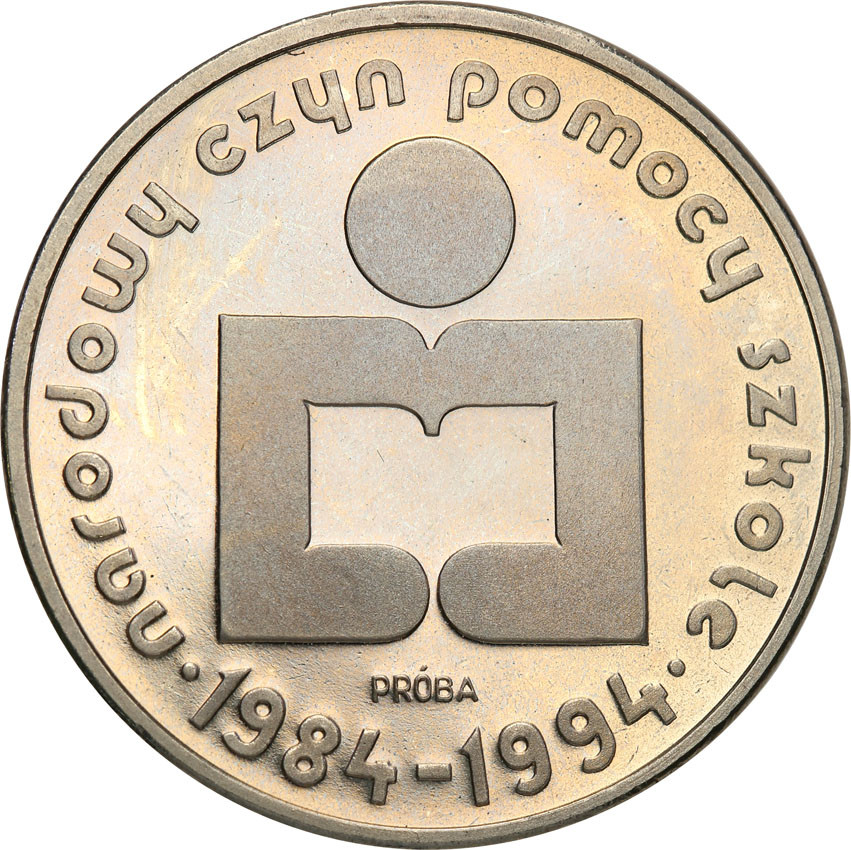 PRL. PRÓBA Nikiel 1000 złotych 1986 Pomoc Szkole