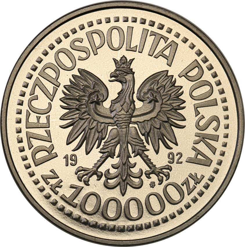 III RP. PRÓBA Nikiel 100.000 złotych 1992 Korfanty