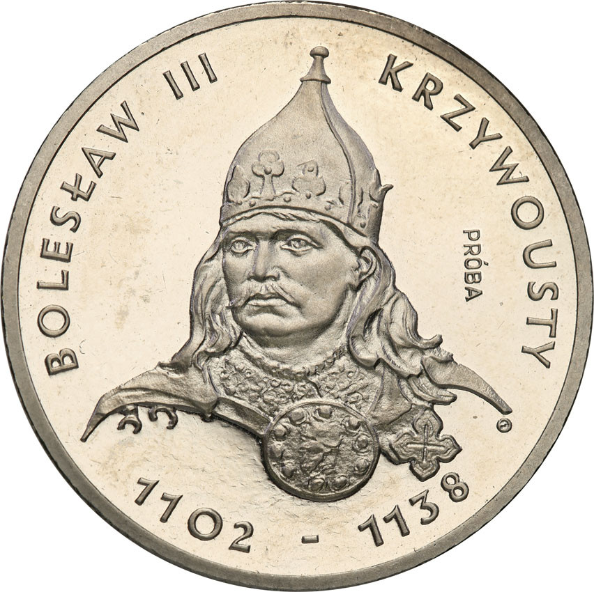 PRL. PRÓBA Nikiel 200 złotych 1982 Bolesław Krzywousty