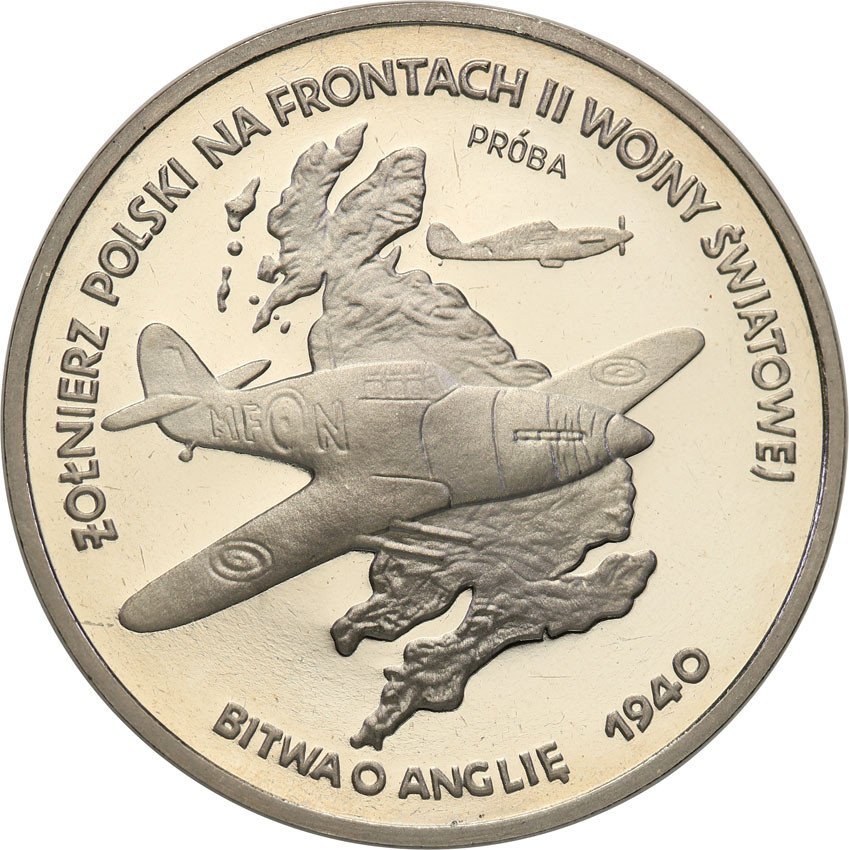 III RP. PRÓBA Nikiel 100.000 złotych 1991 Bitwa o Anglię