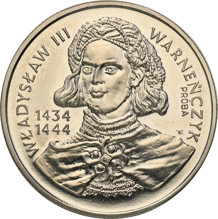 III RP. PRÓBA Nikiel 10.000 złotych 1992 Władysław Warneńczyk