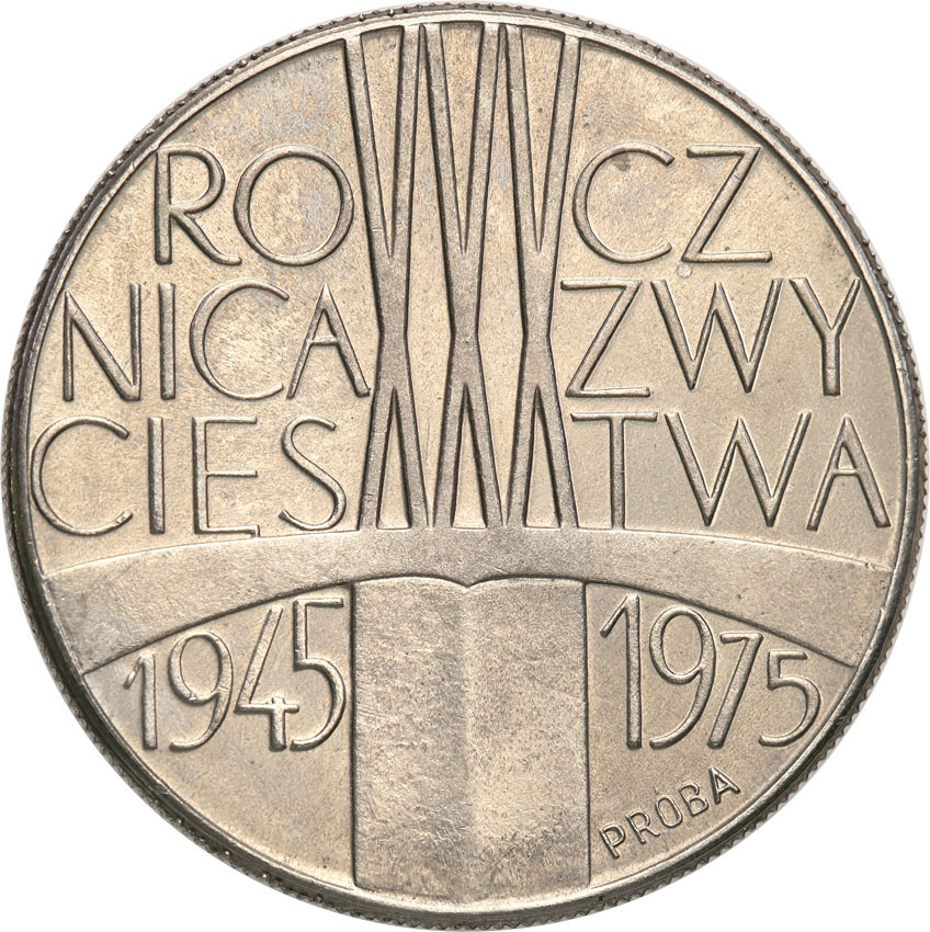 PRL. PRÓBA Nikiel 200 złotych 1975 Faszyzm
