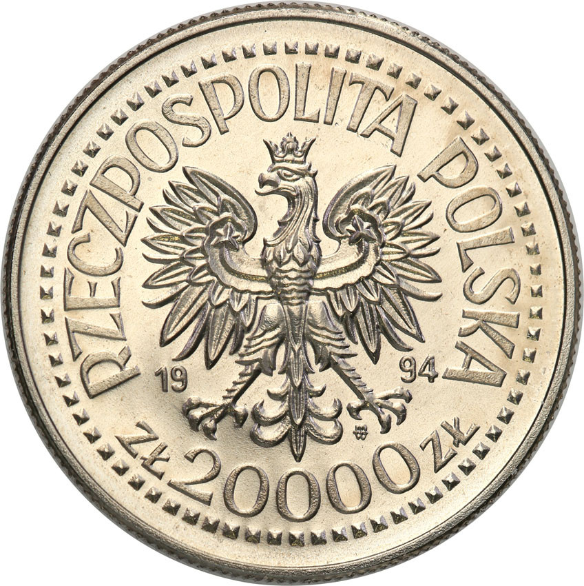 III RP. PRÓBA Nikiel 20.000 złotych 1994 Inwalidzi