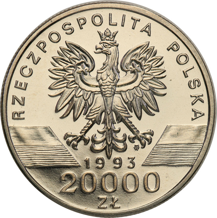 III RP. PRÓBA Nikiel 20.000 złotych 1993 Jaskółki