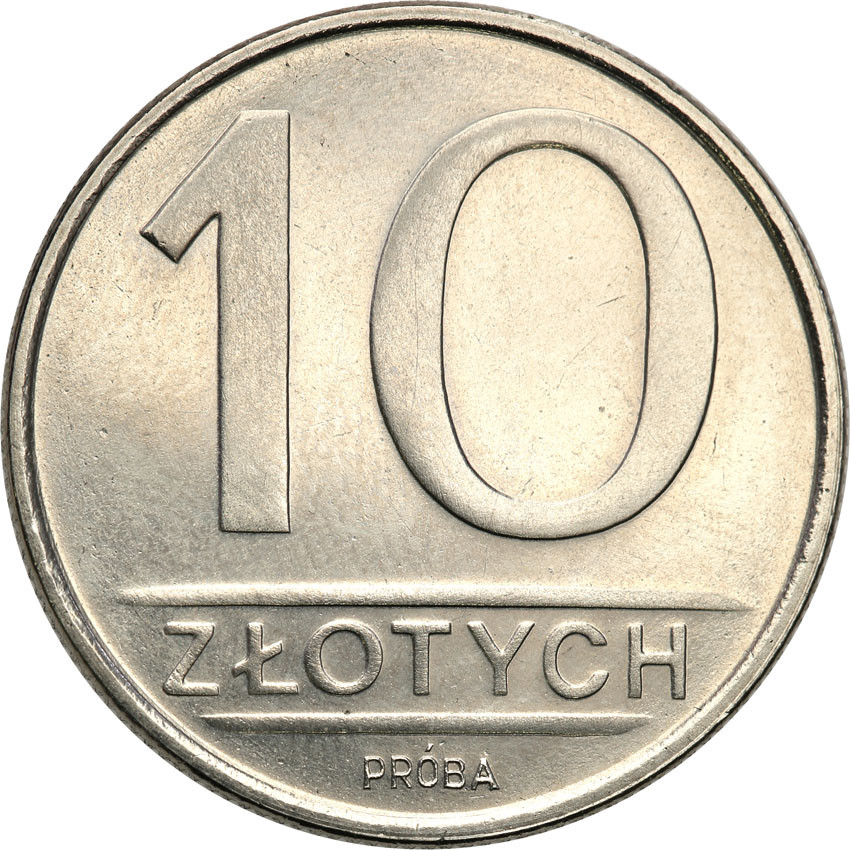 PRL. PRÓBA Nikiel 10 złotych 1984