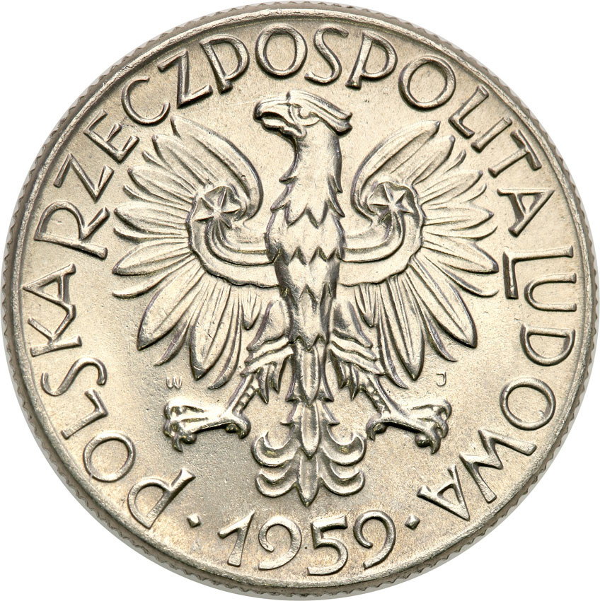 PRL. PRÓBA nikiel 5 złotych 1959 Młot i Kielnia