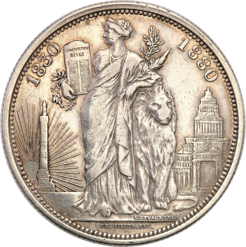 Belgia. Leopold II. 5 franków 1880