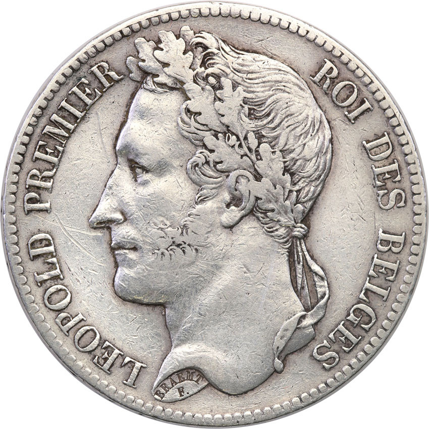 Belgia. 5 franków 1833, Bruksela
