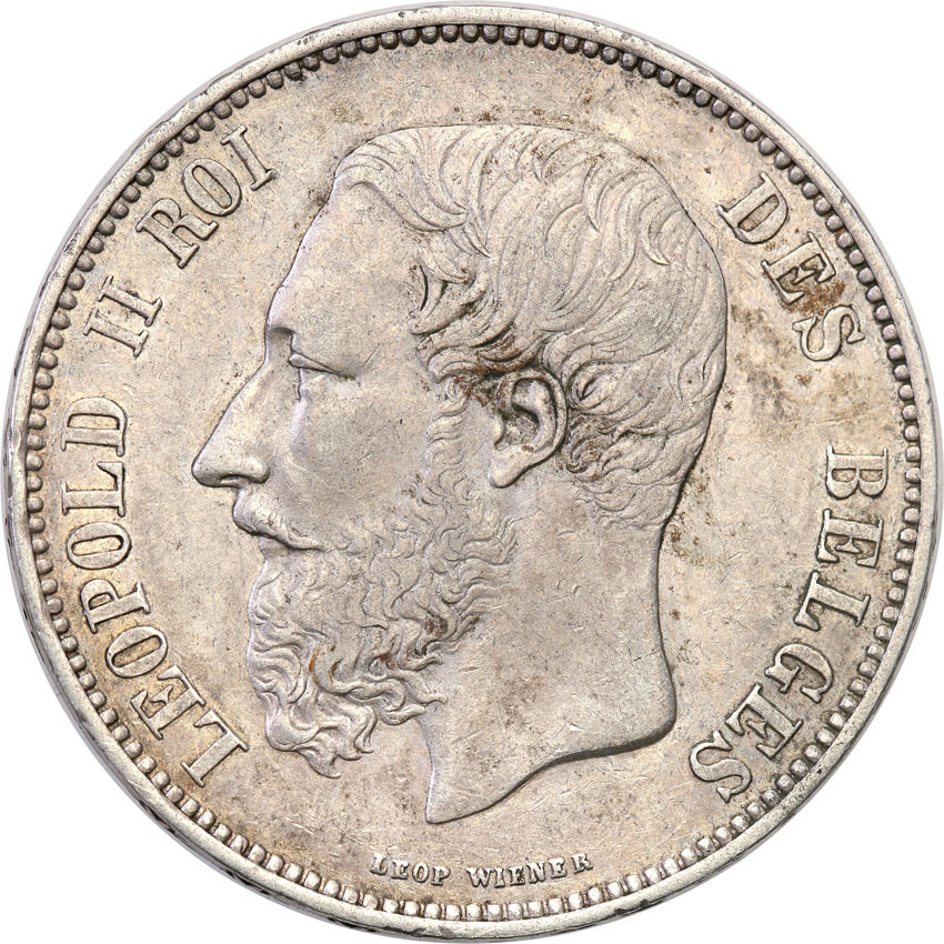 Belgia. 5 franków 1866, Bruksela
