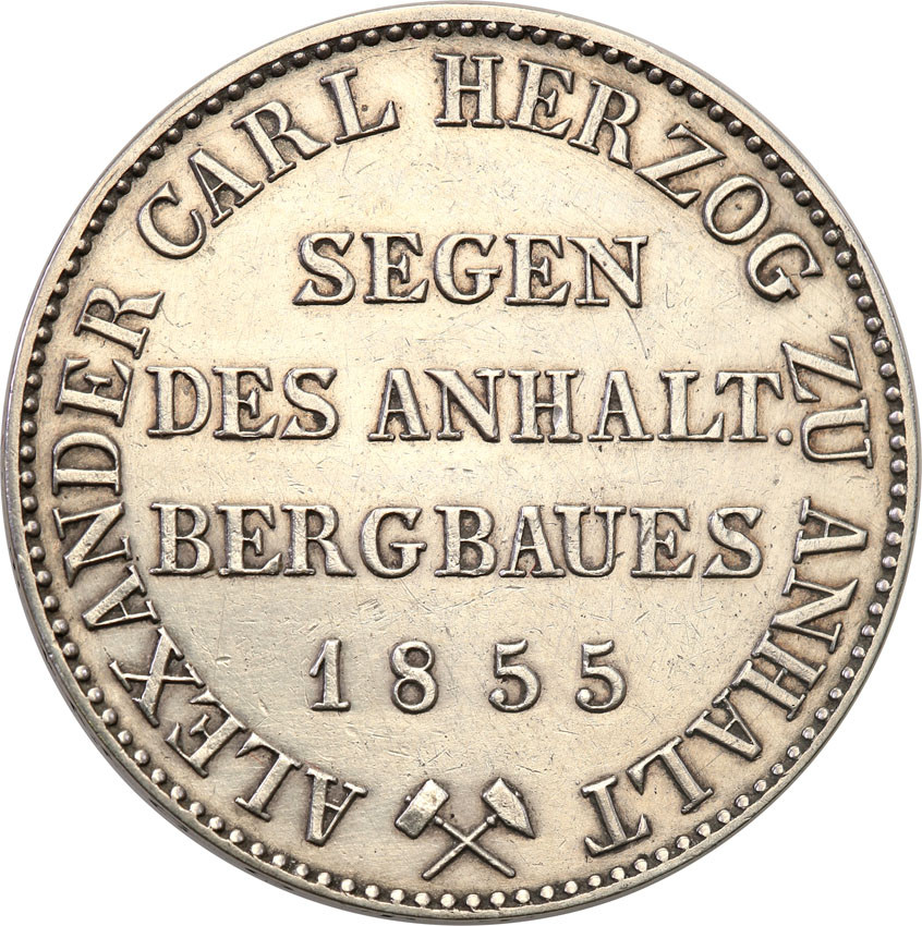 Niemcy, Anhalt. Talar górniczy 1855 A