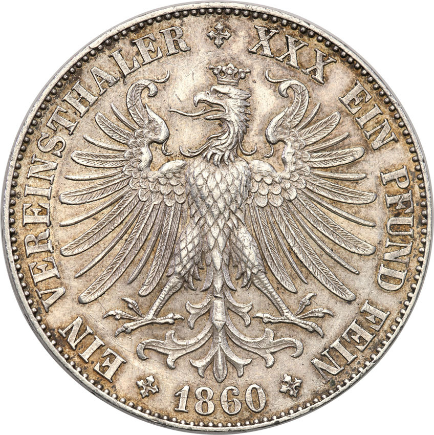 Niemcy. Talar 1860, Frankfurt