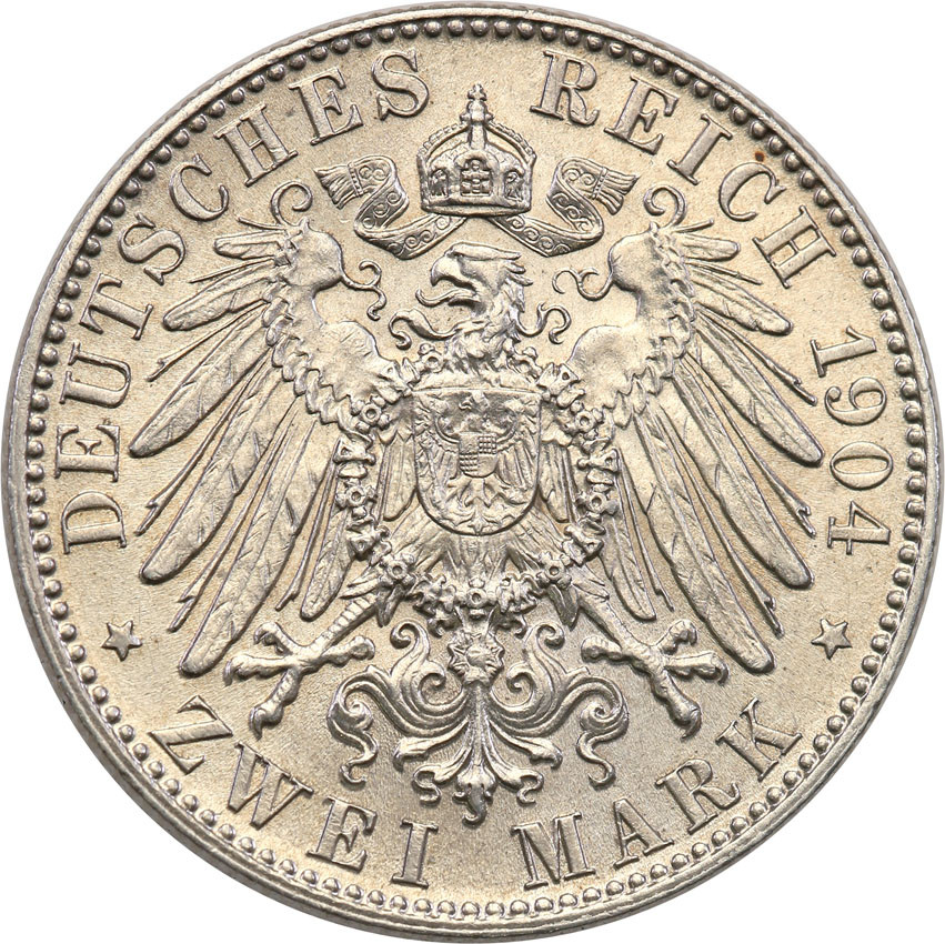 Niemcy, Saksonia. 2 marki 1904 E