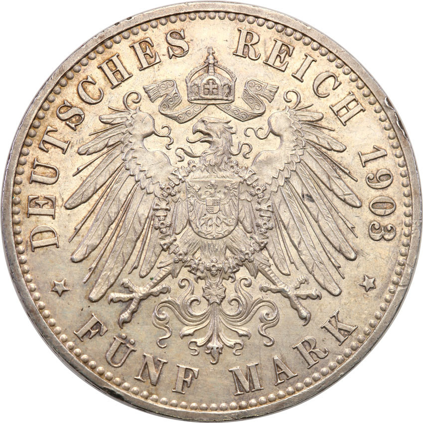 Niemcy, Sachsen-Weimar-Eisenach. 5 marek 1903 A