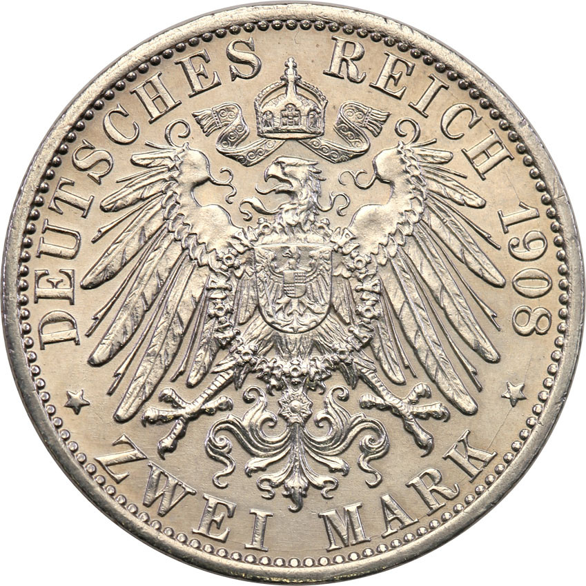 Niemcy, Sachsen-Weimar-Eisenach. 2 marki 1908