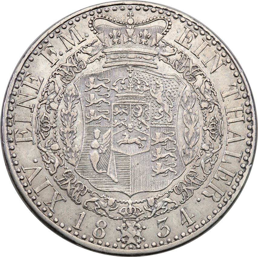 Niemcy. Wilhelm IV. Talar 1834 B, Hannover