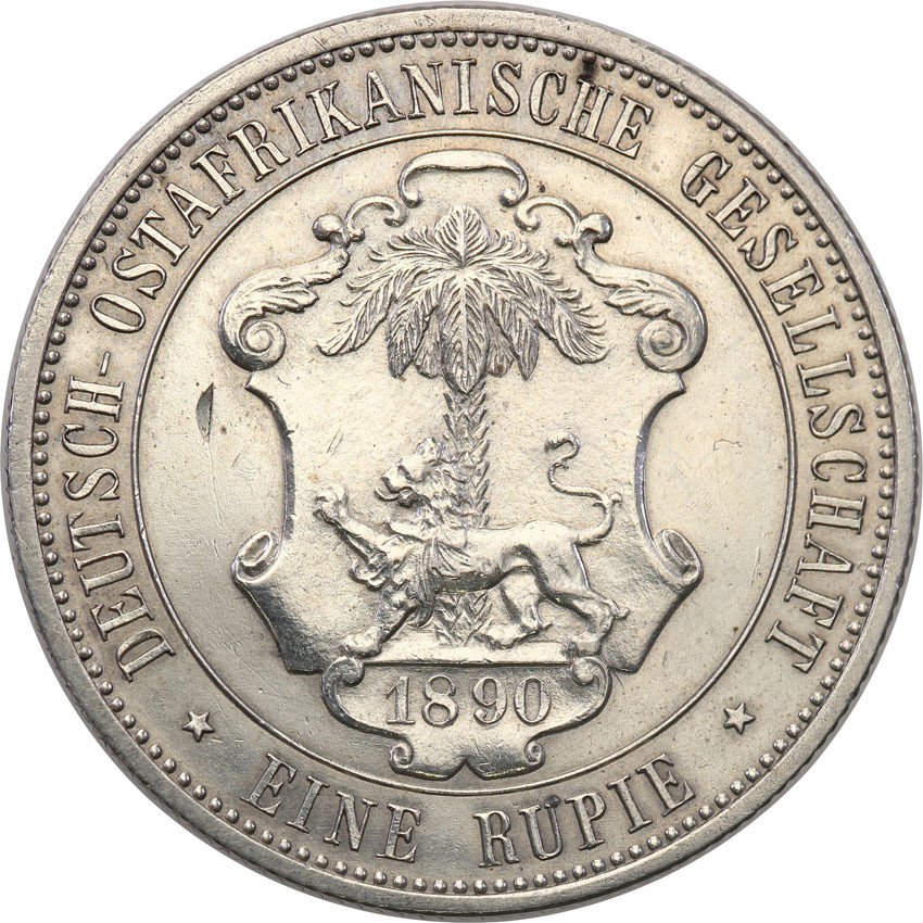Niemcy, DOA, Afryka Wschodnia. 1 rupia 1890