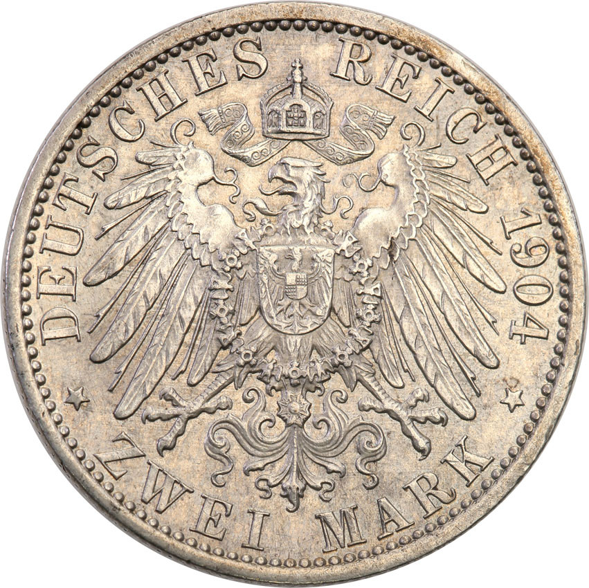 Niemcy, Mecklenburg-Schwerin. 2 marki 1904 A