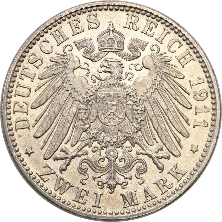 Niemcy, Bawaria. 2 marki 1911 D