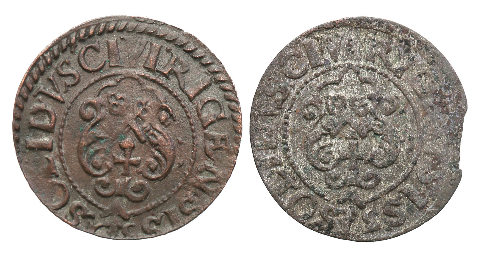 Gustaw II Adolf (1611-1632) Zestaw 2 szt. 1 1/2 szeląg 1631 Ryga