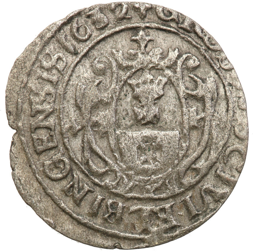 Gustaw II Adolf (1611-1632) Grosz 1632 Elbląg - Rzadkość R6