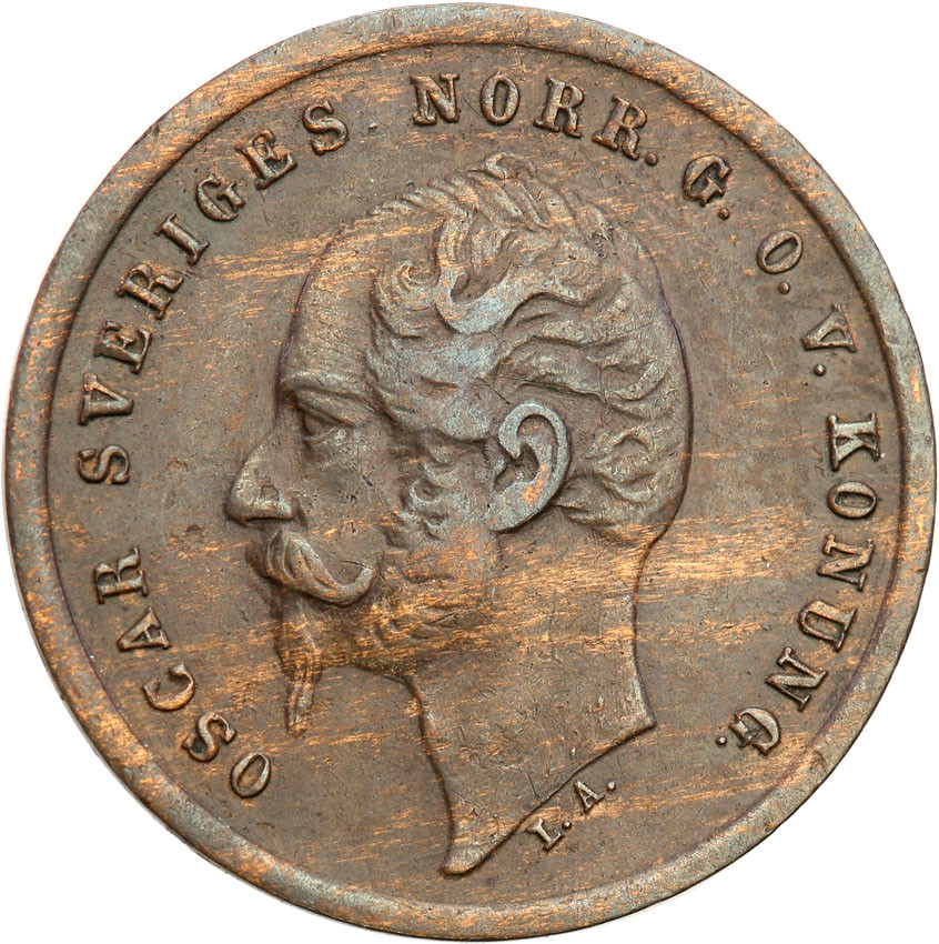 Oskar I (1844-1859). 1 öre 1858, Sztokholm