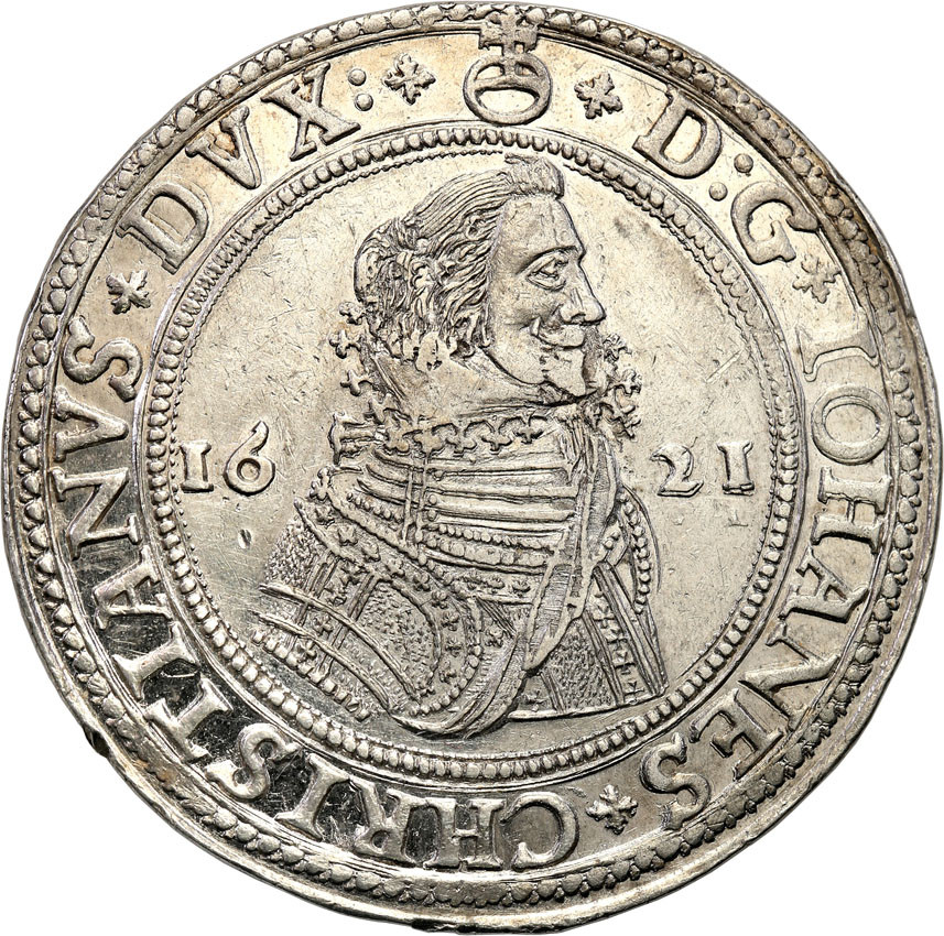 Śląsk. Księstwo Legnicko-Brzesko-Wołowskie. Jan Chrystian (1621-1639). Talar 1621 MK-HR, Brzeg - RZADKOŚĆ